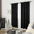 thumbnail image 6 of Deconovo Black 42 x 63 inch Blackout Curtains Wave Line Foil Printed Drapes for Bedoom, 2 Panels, 6 of 8