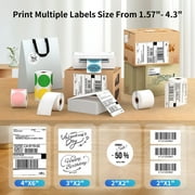 JADENS Thermal Label Printer 4x6 Shipping Label Printer for Shipping Packages Small Business White