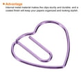 thumbnail image 4 of Unique Bargains 1 Pince à Papier en Forme de Coeur Mignon Décoratif Fun Clips Signets 1,1 Pouces Violet, Pack de 100, 4 of 5