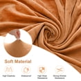 thumbnail image 2 of Funda de banco Uxcell, para bancos de 39.4 a 55" de largo, funda de terciopelo con hebilla elástica, funda de banco lavable [Camel], 2 of 7