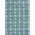 thumbnail image 4 of Unique Loom Outdoor Coastal Collection Area Rug - Ahoy (7' x 10' Rectangle Teal/Ivory), 4 of 7