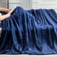 thumbnail image 3 of Acogedora manta de franela suave y cálida para salón, salón, sofá, cama, 150 x 200 cm, azul marino ER, 3 of 5