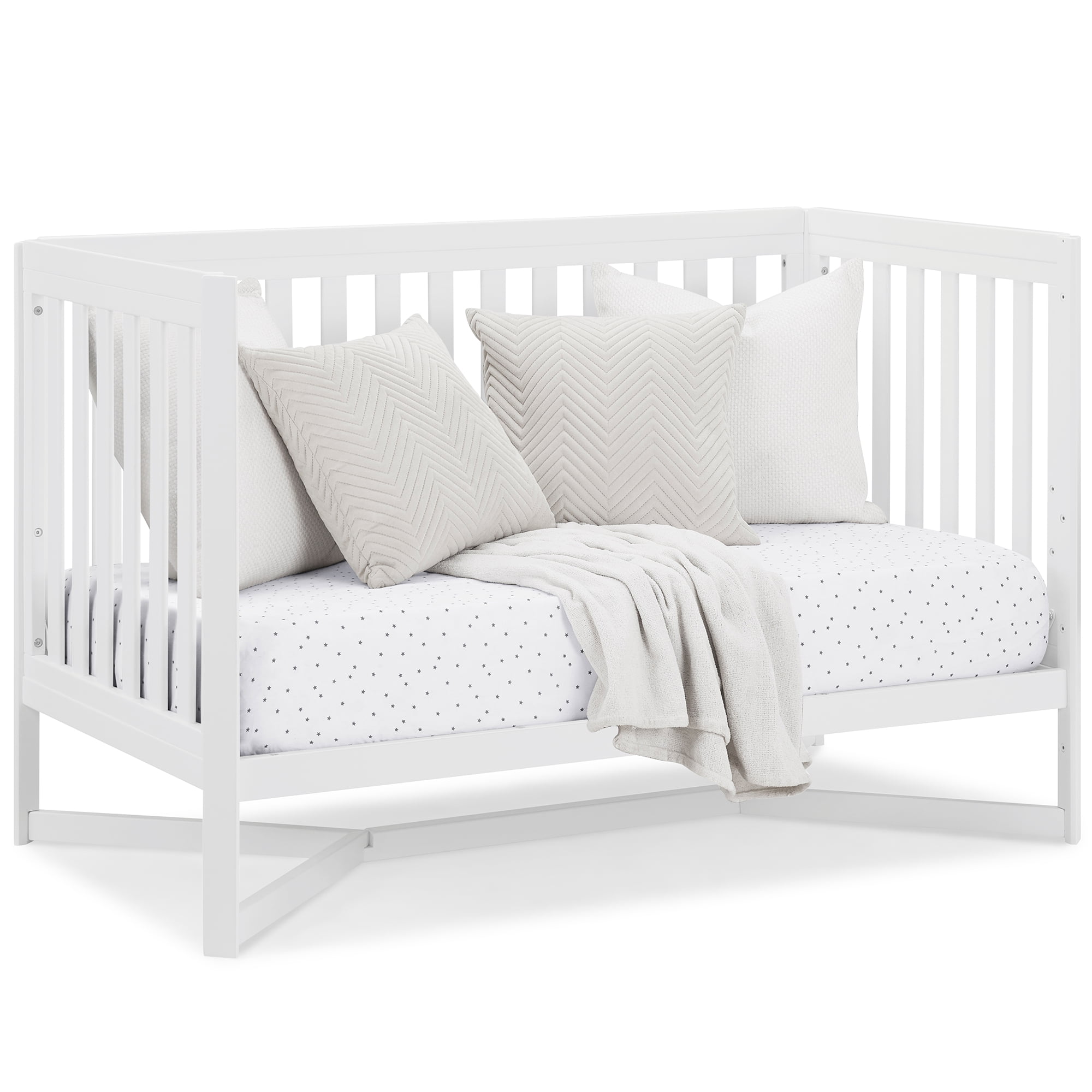 Delta Children Tribeca 4-in-1 Baby Crib, Bianca White