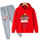 thumbnail image 3 of Sudadera con capucha y pantalones con estampado de Spiderman de Marvel para niños, 2 piezas, traje de primavera, otoño e invierno, ropa para niños y niñas, conjunto deportivo informal, 3 of 5