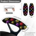 thumbnail image 6 of FKELYI Colorful Dog Paw Print Desk Chair Cover Stretch Fabric Office Chair Slipcover with Anti-Dust Armrest Covers Armchair Protector Cover for Backrest & Cushion Seat, 6 of 7