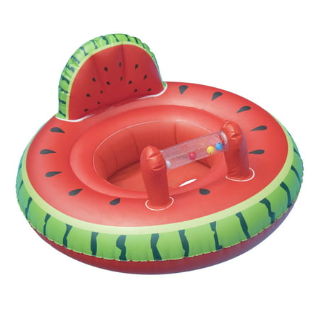 Swimline Watermelon Baby Seat Inflatable Ride On Swimming Pool Float with