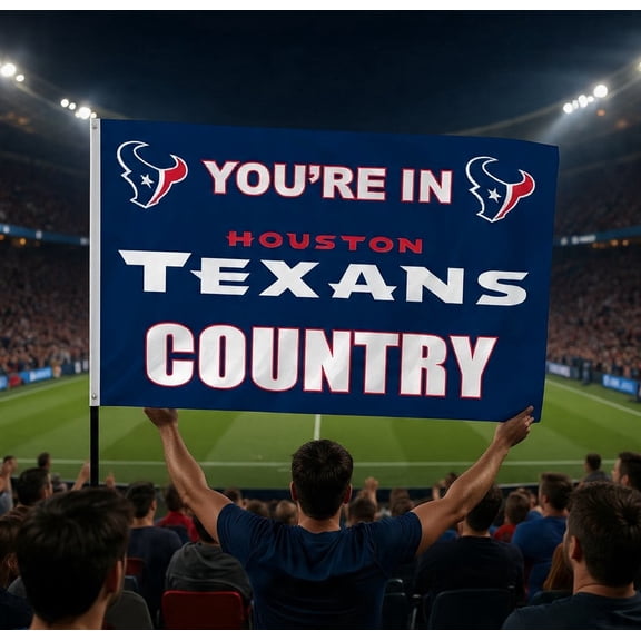 NFL American Football Flag Banner 3ft x 5ft FREE FAST SHIPPING (Texans Country)