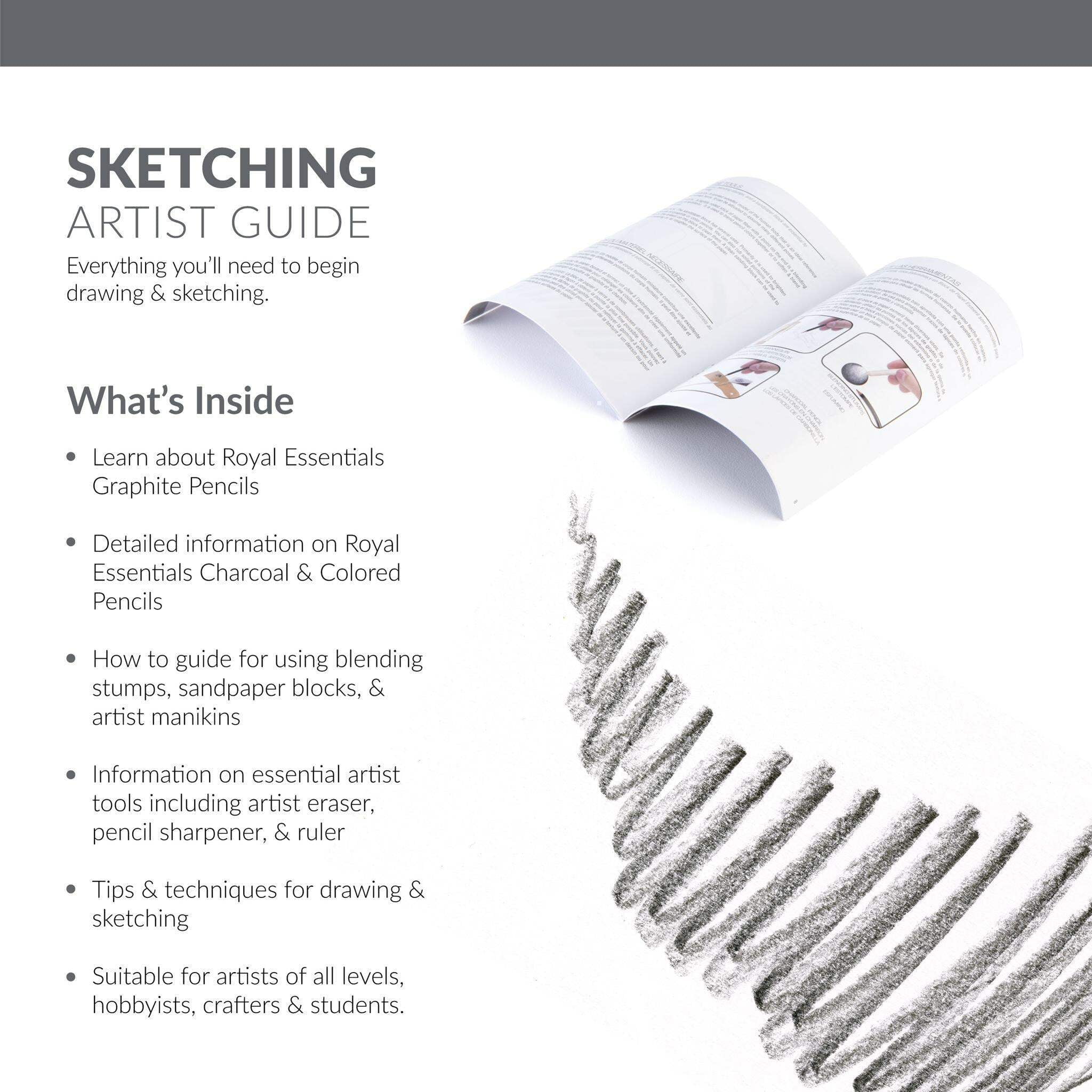 Royal & Langnickel Essentials™ 134pc Sketching & Drawing Box Art Set