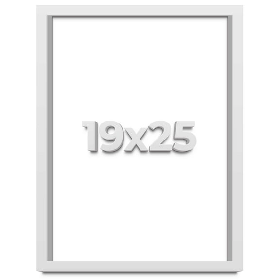 19x25 Shadow Box High Gloss White Display Frame | 1.625 Inches Deep | 1 Inch Moulding Width | Solid