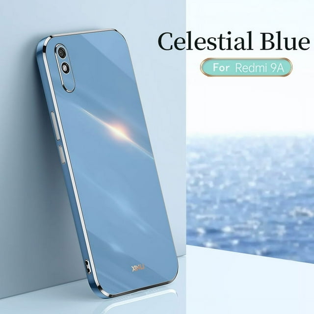For Xiaomi Redmi 9A Case Soft TPU Case For Xiaomi Redmi 9A Anti-Fingerprint Camera Protection Cover Blue For Xiaomi Redmi 9A
