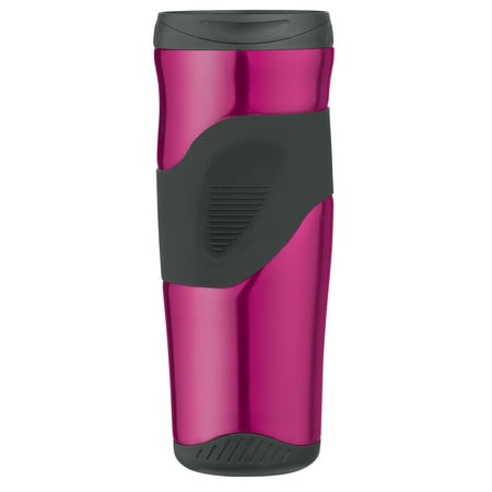 THERMOS Vacuum Insulated Stainless Steel Travel Tumbler, 16-Ounce, Pink