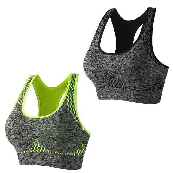 Wozhidaoke Sports Bras for Women High Support, Sports Bras Pack Multipack Padded Medium Support Bra for Workout Gym Yoga, Plaincolor Bras for Women | Fern Green M
