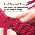 thumbnail image 6 of Double Camping Hammock - Outdoor Portable Cotton Hammock with Two Anti Roll Balance Beam, Max 500 lbs Weight Capacity,Perfect for Camping, Hiking, and Travel - Red, 6 of 7