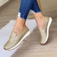 thumbnail image 2 of CAICJ98 Chaussures de Course Femme Chaussures de Marche à Enfiler Type Chaussette Confortables en Maille Légères, Or, 2 of 3