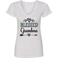 thumbnail image 3 of Inktastic Blessed Grandma for Grandmother Women's V-Neck T-Shirt, 3 of 5