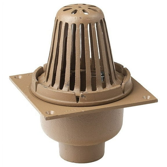 Smith Light Commercial Roof Drain,8 3/4 in W,Square 110-Y04