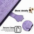 thumbnail image 3 of for Samsung Galaxy S20Ultra Phone Leather Case, Relief Cartoon Cat Dog Folio Flip Cover, Card Holder Cash Slot, Magnetic Cute Cat Paw Clasp, Hand Wrist Strap, Stand Support, 3 of 8