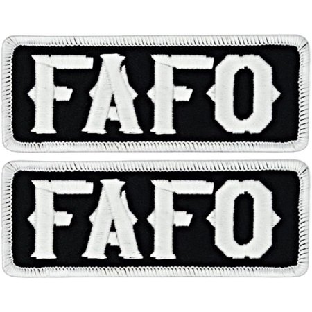 2pcs FAFO F* Around and Find Out FAFO 2PC Bundle Set - 4 X 1.5 inch Iron on sew on B153