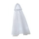 thumbnail image 3 of Capa de bruja con capucha para disfraz de Halloween, para festival, fiesta, juego de rol y escenario. Blanco, 3 of 9