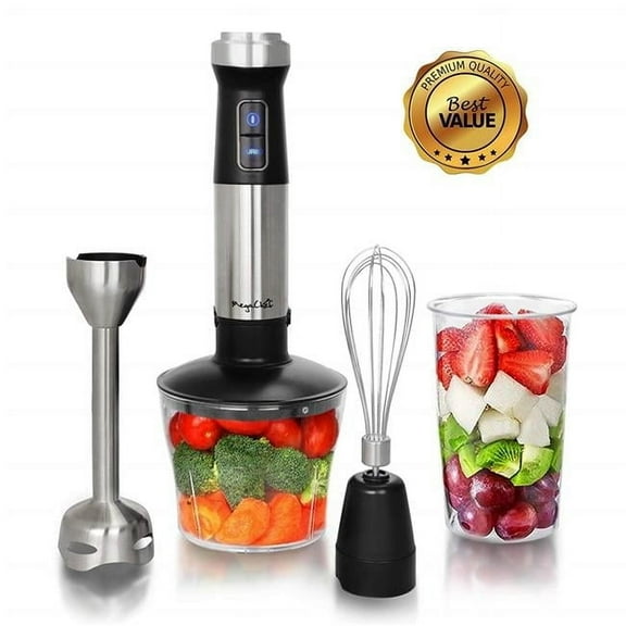 Megachef  4 in. 1 Multipurpose Immersion Hand Blender with Speed Control
