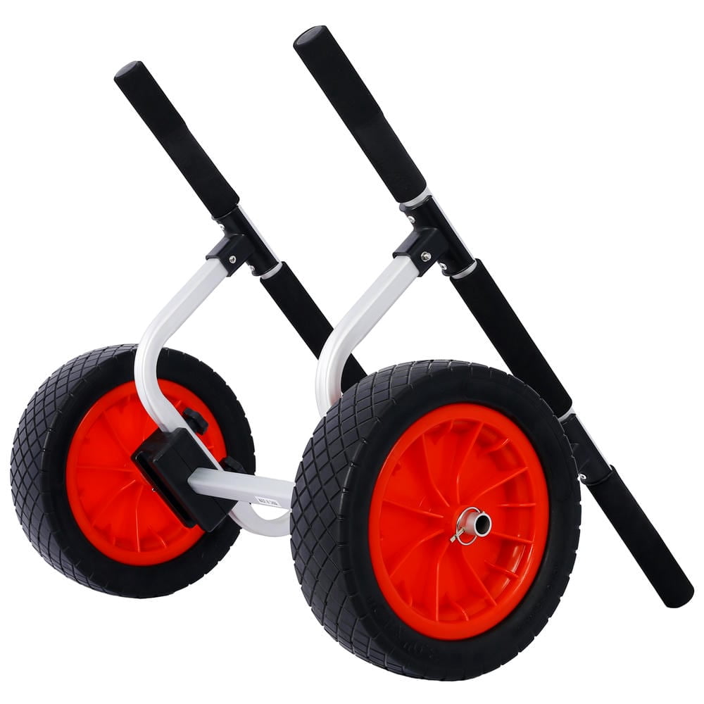 Topcobe Heavy Duty Kayak Cart, Adjustable Width Kayak Trolley with Airless Kayak Wheels