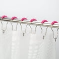thumbnail image 4 of XINQIHANG Rustproof Stainless Steel Shower Curtain Rings Hooks Set of 12 (Magenta), 4 of 7