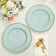 BalsaCircle 10 Jade Round 9" Disposable Plastic Dinner Plates Gold Scalloped Trim Party Events ...