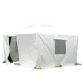 thumbnail image 2 of White 10'X12' Universal Gazebo Cover with Sidewalls, All-Weather Waterproof Enclosure, Mesh Windows & Zippered Door, 2 of 9