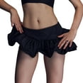 thumbnail image 2 of Douhoow Ruffle Mini Skirts for Women Low Waist Pleated Short Skirt with Lined Shorts, 2 of 8