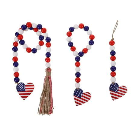 

BESTONZON 3Pcs Pastoral Style Wooden Beads Pendants Hemp Rope Tassel End Hangings