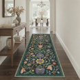 thumbnail image 5 of GENIMO 5'x7' Area Rug for Living Room, Machine Washable Non Slip Low Pile Rug for Bedroom Dining Room, Vintage Floral, Forest Green, 5 of 7