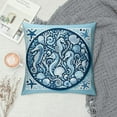 thumbnail image 2 of COMIO Coastal Pillow Covers Sea Horse Ocean Themed Beach Decor Throw Pillows Turquoise Navy Blue Beachy Nautical Summer Outdoor Decorative Cushion Cases for Couch Decorations, 2 of 5