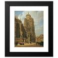 thumbnail image 2 of Jakob Alt 12x14 Black Modern Framed Museum Art Print Titled - The Stephans Cathedral in Vienna (1850), 2 of 5