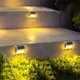 thumbnail image 4 of Fiudx Ofertas Flash Artículos En Oferta Luces De Pared Al Aire Libre Luces De Escalera Luces Solares De Acero Inoxidable Luces De Pared De Jardín Luces Blancas Cálidas Luces Decorativas De Apertura Y, 4 of 7