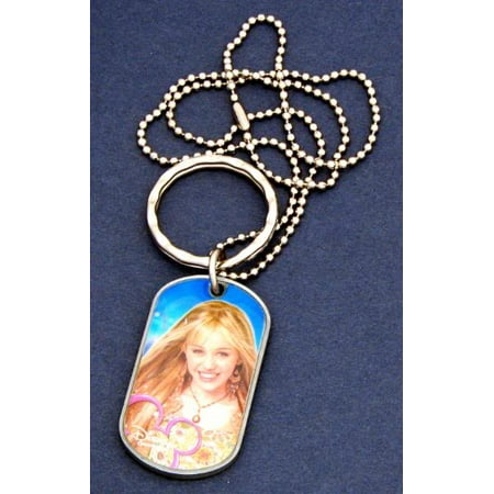 Hannah Montana Dog Tag Keychain Necklace