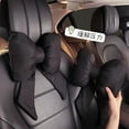 thumbnail image 3 of Internet celebrity ribbon cotton and linen bow headrest neck pillow waist support autumn and winter cute backrest cushion car pillow car hug, 3 of 5
