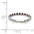 thumbnail image 5 of 925 Sterling Silver Stackable Expressions Garnet Ring Size: 6; for Adults and Teens; for Women and Men, 5 of 5