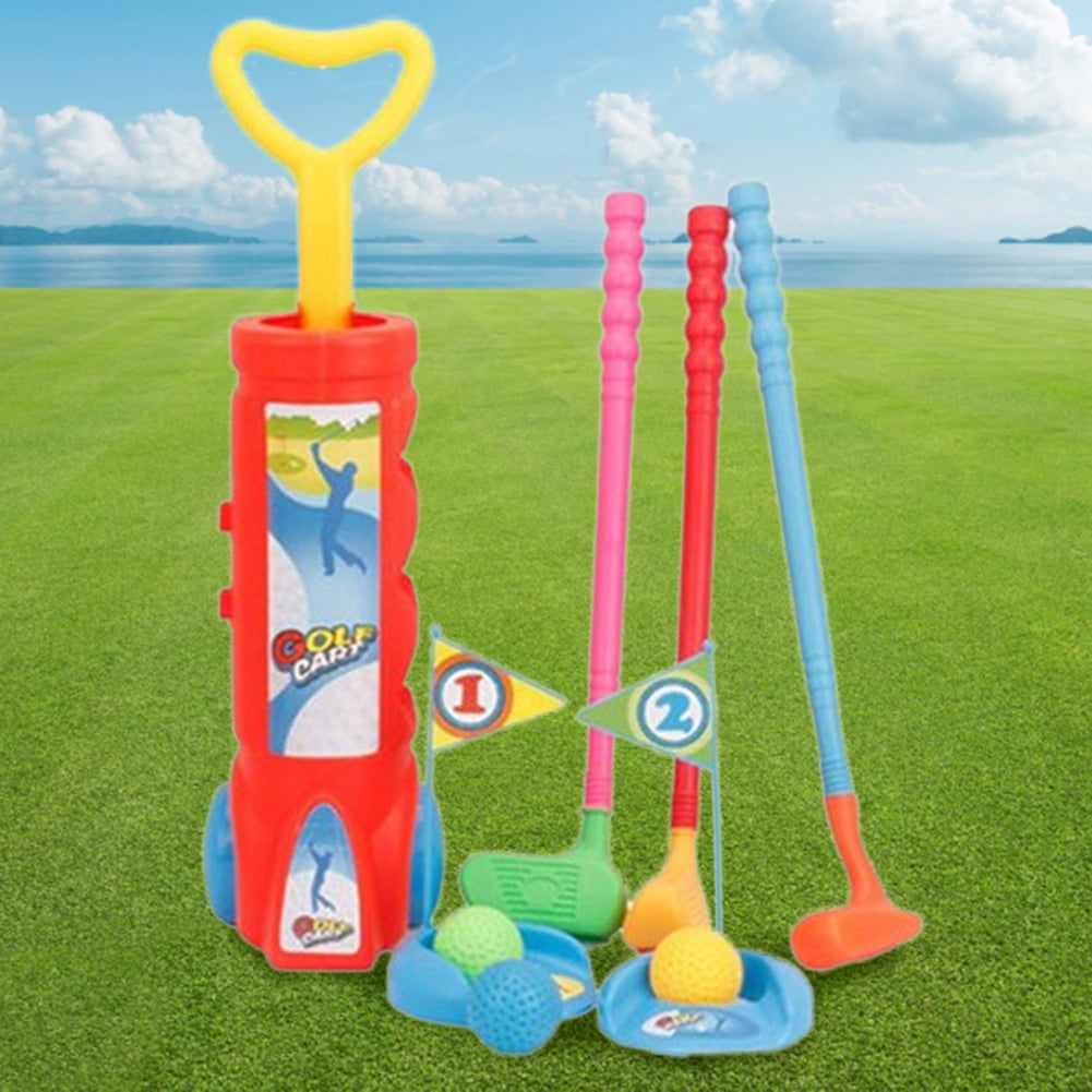 Xewsqmlo Children Golf Club Set Early Educational Mini Golf Game Outdoor Sports Equipment