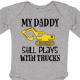 thumbnail image 4 of Inktastic Construction Daddy Still Plays with Trucks Boys or Girls Long Sleeve Baby Bodysuit, 4 of 5