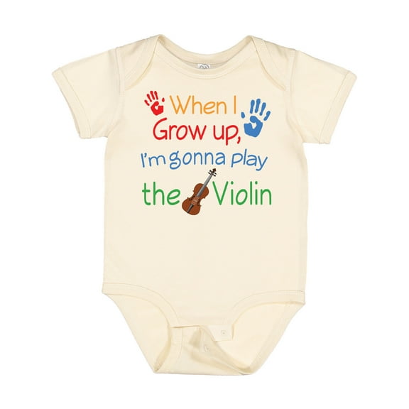 Inktastic Violinist Future Violin Music Player Boys or Girls Baby Bodysuit