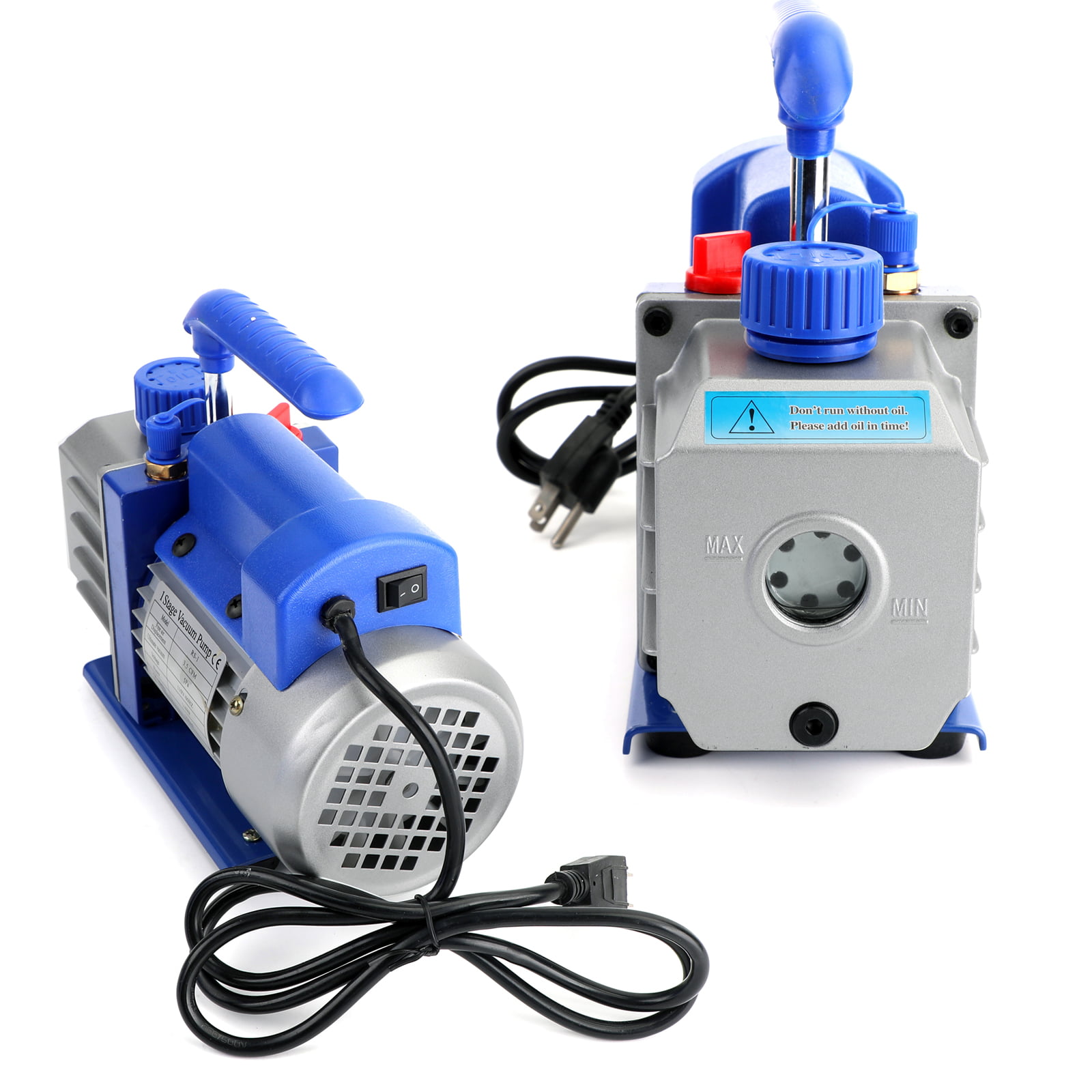 Combo 3 5cfm 1/4hp Air Vacuum Pump HVAC R134a Kit AC A/c Manifold Gauge Set for sale online 