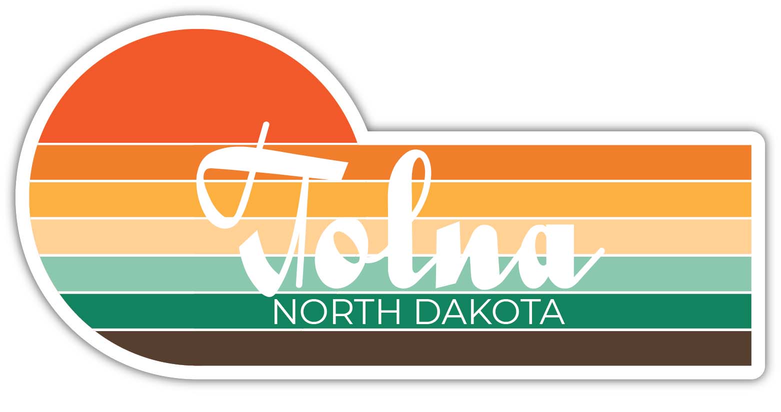 Tolna North Dakota 1918 x 2.25 Inch Fridge Retro Vintage Sunset