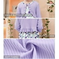 thumbnail image 5 of Aideaone Toddler Girl Sleeveless Dresses and Long Sleeve Ruffle Cardigan 2 Piece Fall Outfits for 2-7T, 5 of 7