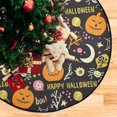 thumbnail image 5 of Coolnut Halloween Pumpkins Spiders Christmas Tree Mat Round Christmas Tree Stand Mat Decoration for Holiday Party Home Christmas Day Ornaments Floor Door, 28.3", 5 of 6