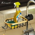 thumbnail image 4 of Aluminum Basket Shelf Single Layer Bathroom Accessory Storage For Shampoo Soap Shower Storage Rack Holder Organizer With Hooks Wb8007, 4 of 5