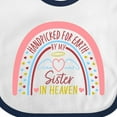 thumbnail image 4 of Inktastic Handpicked for Earth by My Sister in Heaven Rainbow Boys or Girls Baby Bib, 4 of 4