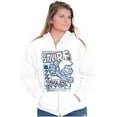 thumbnail image 4 of Smurf 80s Cartoon Kanji Cool Manga Unisex Plus Size Zip Hoodie Brisco Brands 4X, 4 of 5