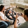 thumbnail image 2 of Babyomi Baby Swing with Auto Rocking, Adjustable Recline & Speed, Remote Control, Timer, Bluetooth Music, Toy Bar & Secure 5-Point Harness for Infants.,Black, 2 of 8