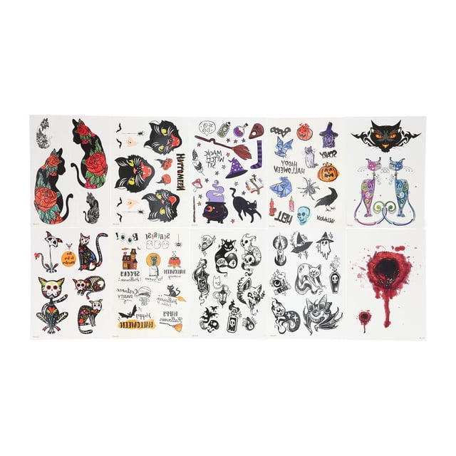 Stickers, Odorless Lifelike Sweatproof Stickers Patch For Halloween For Face For Hands For Back For Party For Legs