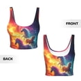 thumbnail image 6 of Sports Bra For Women, Dreamy Night Sky White Horse Sports Bras For Women High Support, Workout Tank Tops Woman With Removable Cups, 6 of 8